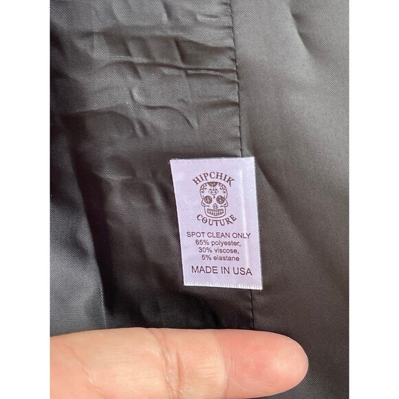 Hipchik Couture "Sweet But Psycho" Plaid Blazer - Women's Size 12 - One Button - Picture 8 of 10